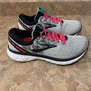 Brooks Womens Ghost 11 Gray Running Shoes Sneakers Size 9B